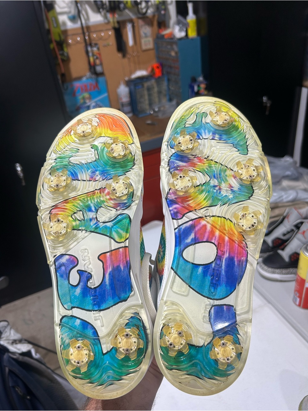 Air Jordan 5 Retro Low G Tie-Dye New Rare OG Golf Shoes Mens 12M CW4205-100 - Picture 11 of 13